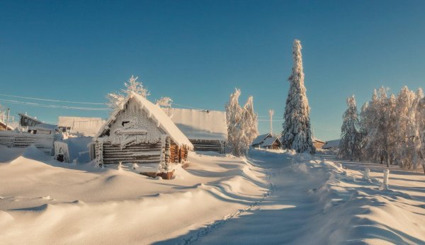 Зима деревня пейзажи