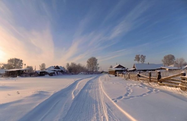 Зима деревня пейзажи