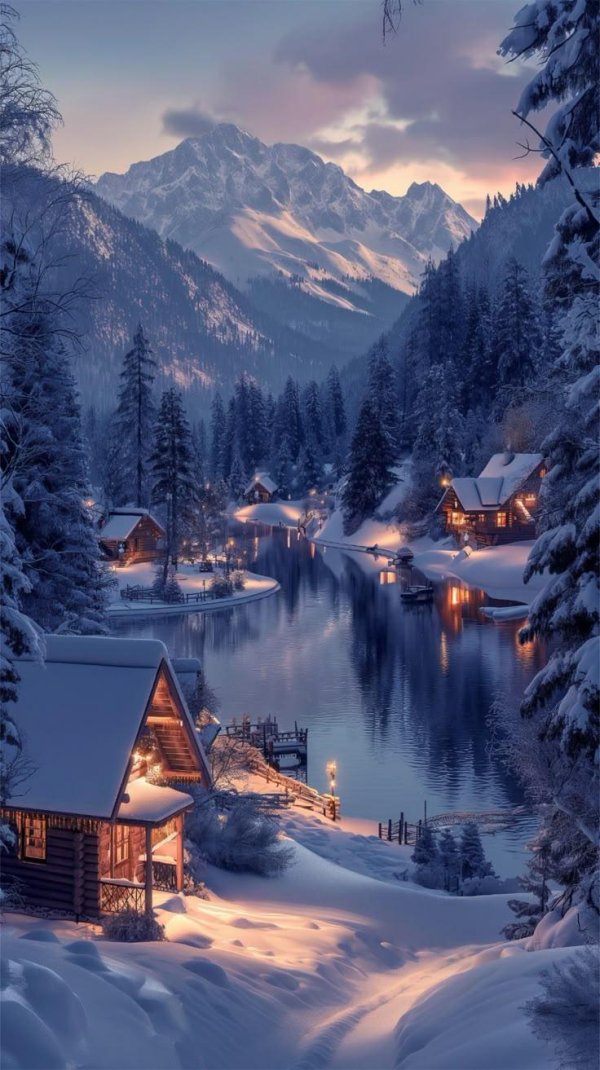 Зима деревня пейзажи