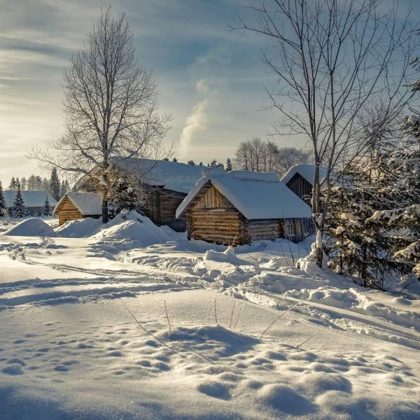 Зима деревня пейзажи