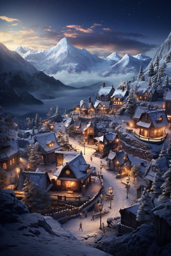 Зима деревня пейзажи