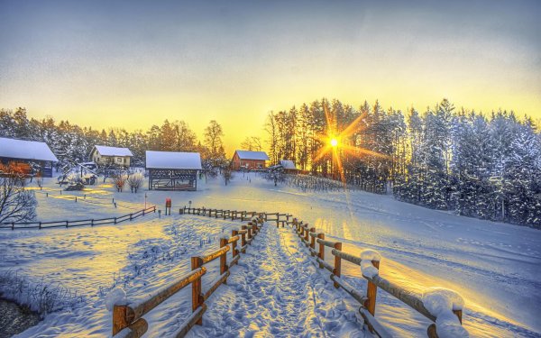 Зима деревня пейзажи
