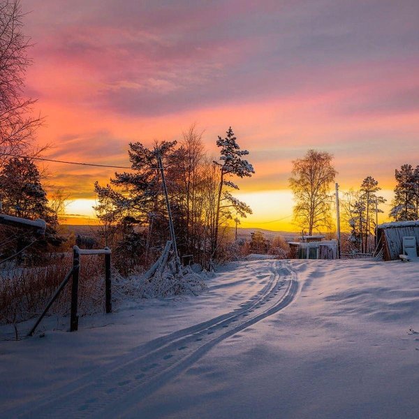 Зима деревня пейзажи