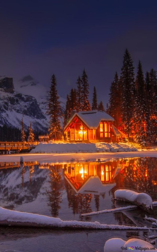 Зима вечер вертикальные