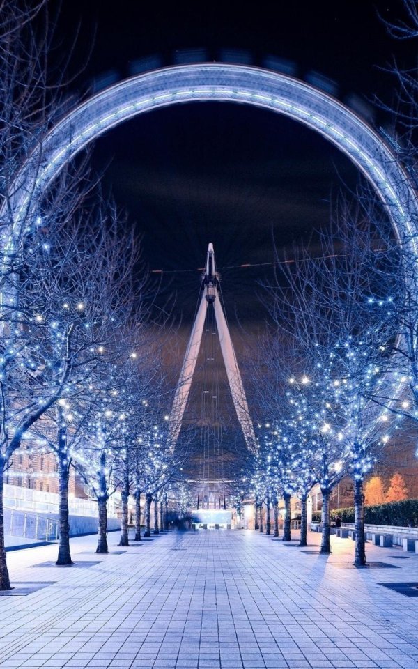 Зима вечер вертикальные