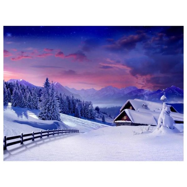 Зима вечер вертикальные