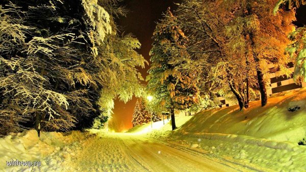 Зима вечер вертикальные