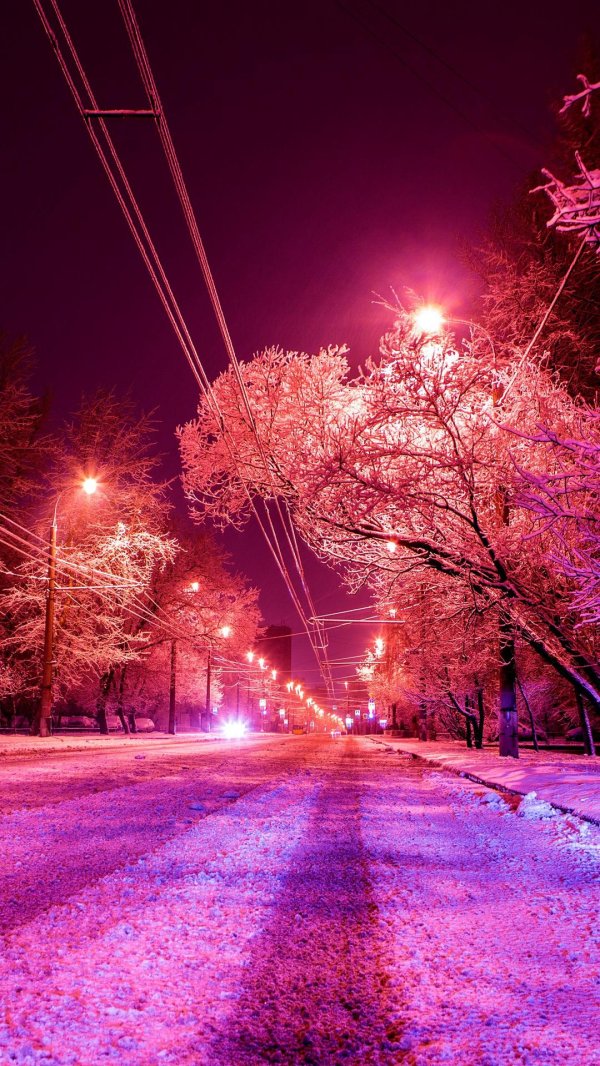 Зима вечер вертикальные