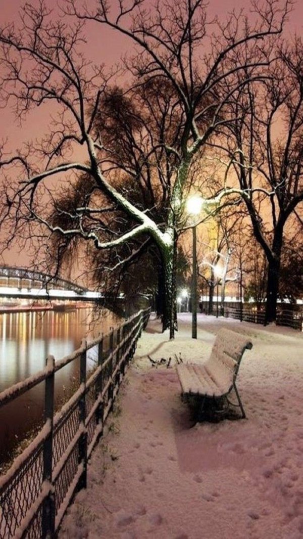 Зима вечер вертикальные