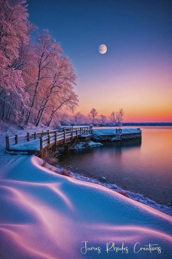 Зима вечер вертикальные