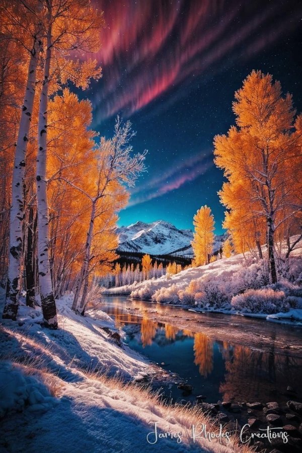 Зима вечер вертикальные