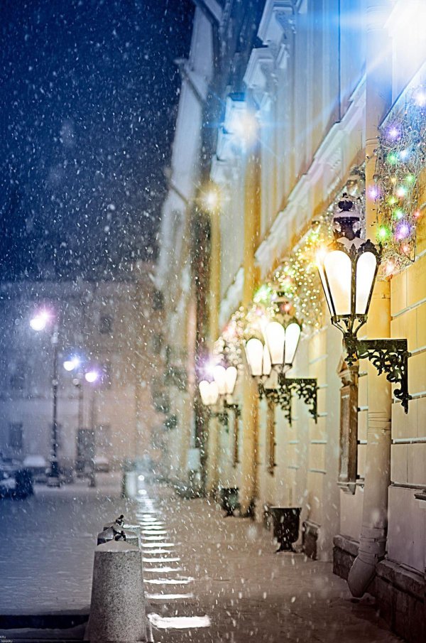 Зима вечер вертикальные