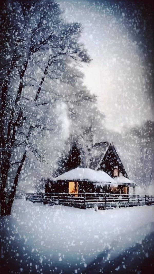 Зима вечер вертикальные