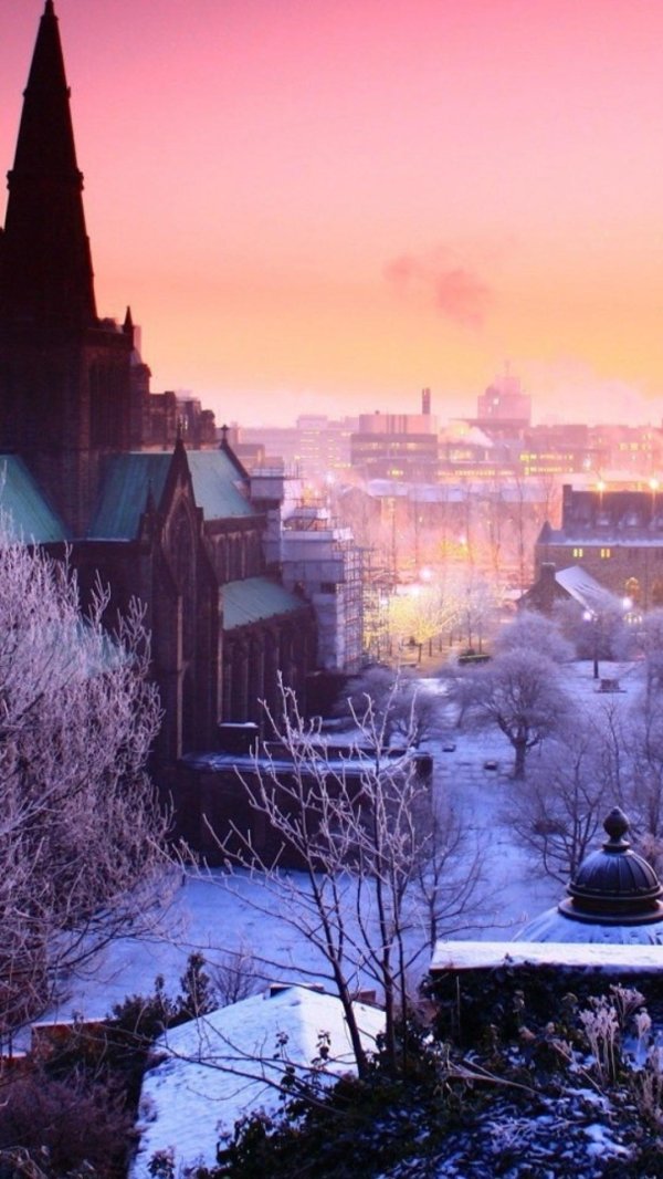 Зима вечер вертикальные