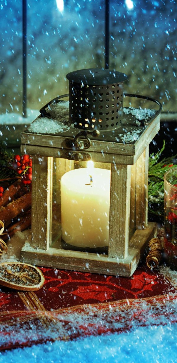 Зима вечер вертикальные