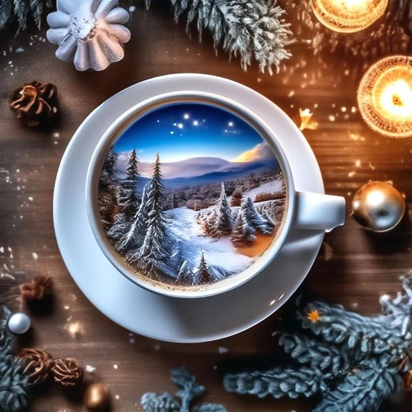 Утро зима город