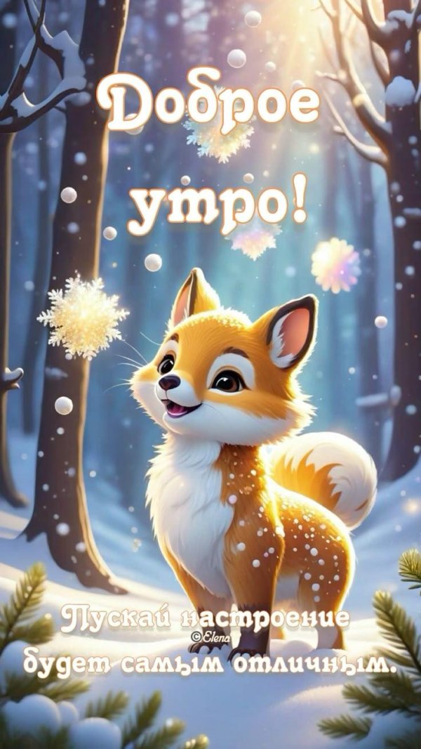 Утро зима город