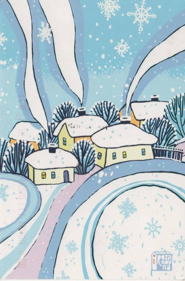 Зима нарисованные детьми