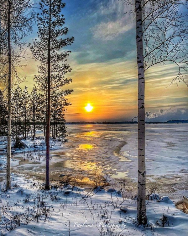 Утро рассвет зима