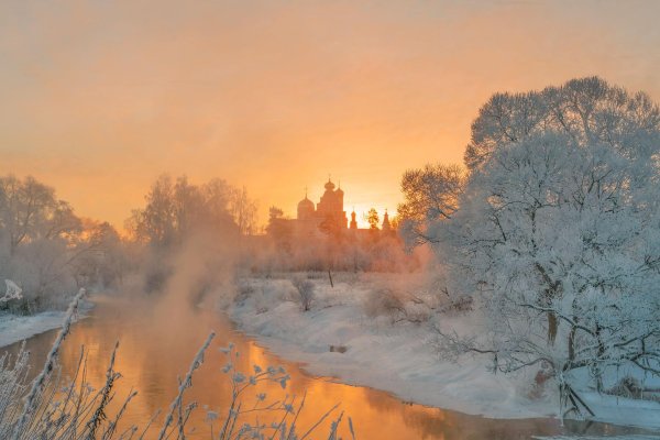 Утро рассвет зима