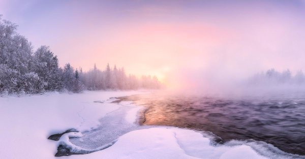 Утро рассвет зима