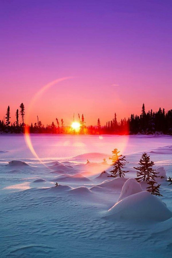 Утро рассвет зима