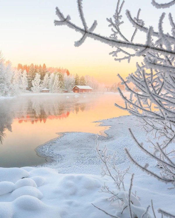 Утро рассвет зима