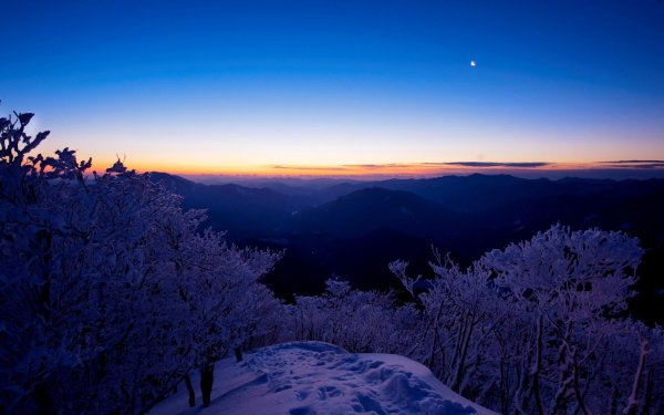 Зима вечер снег