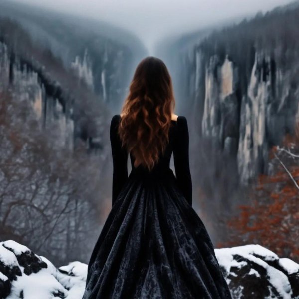 Брюнетки со спины зима