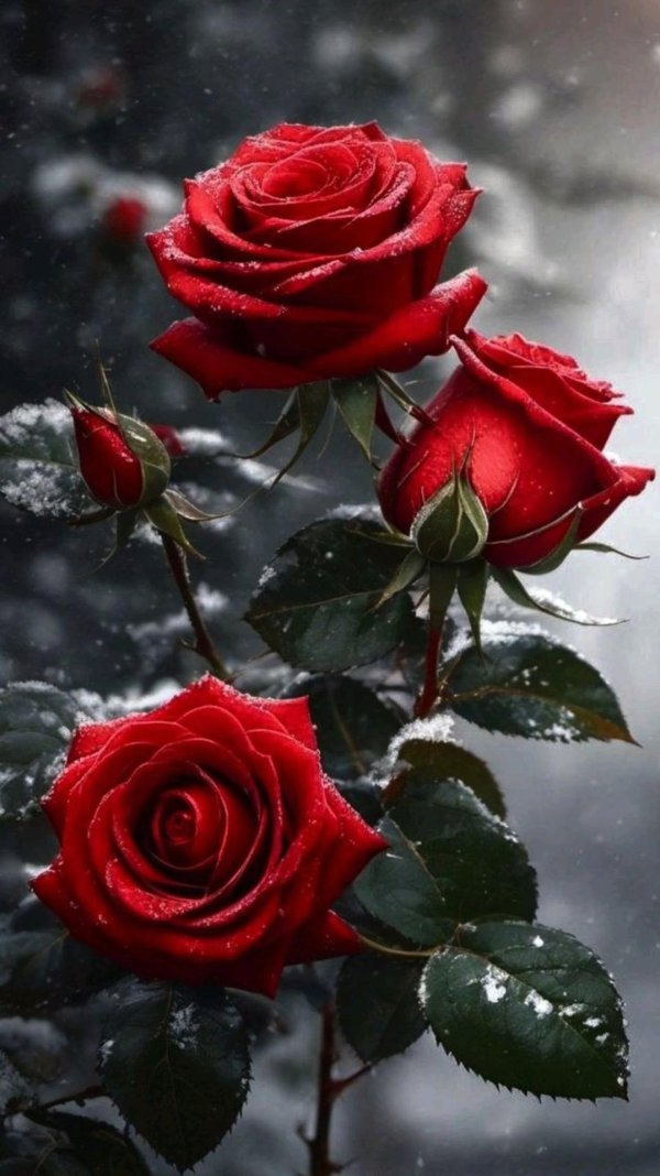 Розы зима с пожеланиями