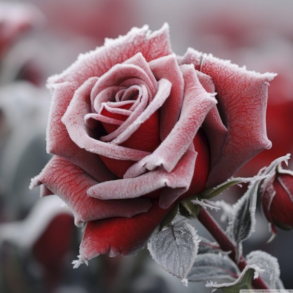 Розы зима с пожеланиями