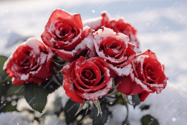 Розы зима с пожеланиями