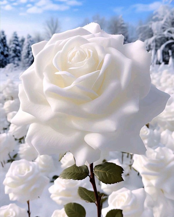 Розы зима с пожеланиями