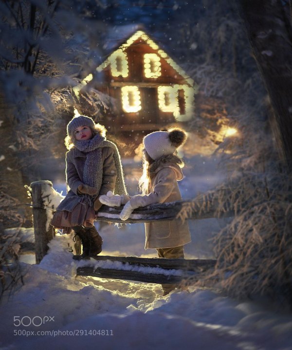 Вечер зима необычные добрый обнимашки