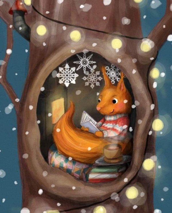 Вечер зима необычные добрый обнимашки