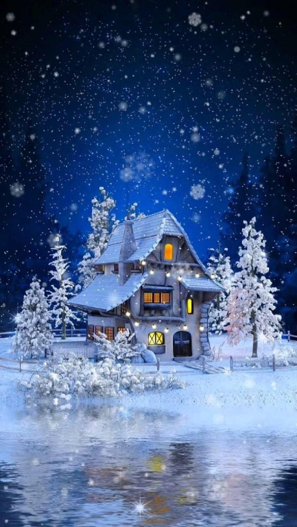 Вечер зима необычные добрый обнимашки