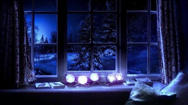 За окном зима с надписями