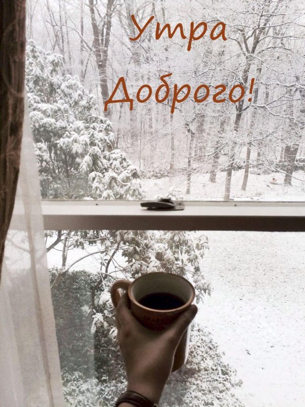 За окном зима с надписями