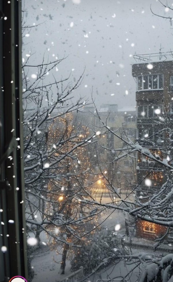 За окном зима с надписями