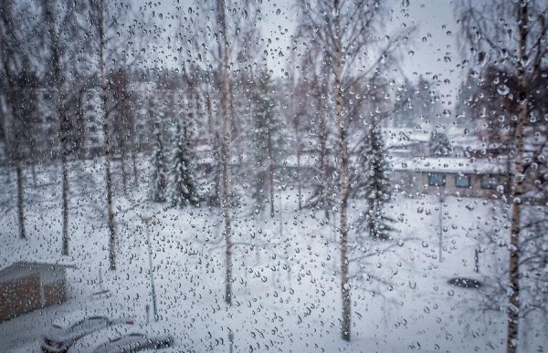 За окном зима с надписями