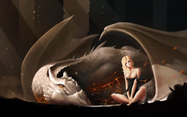 Дракон и девушка