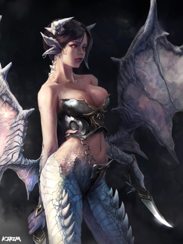 Дракон и девушка