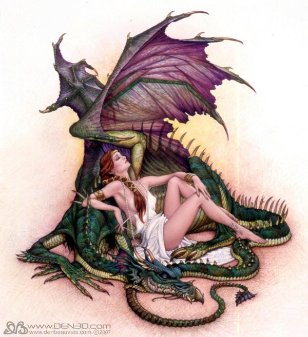 Дракон и девушка