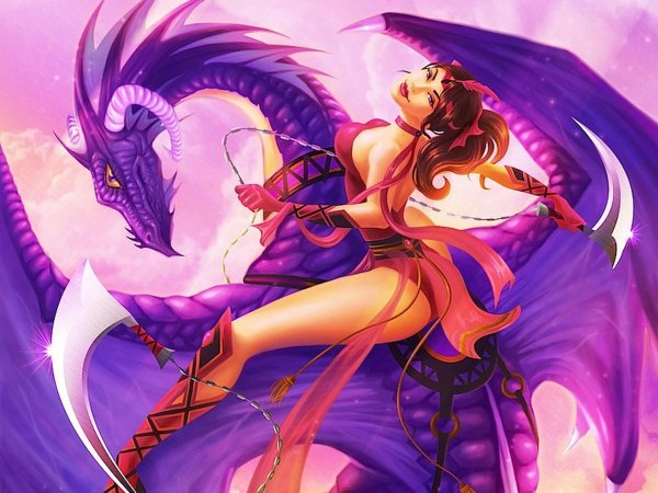 Дракон и девушка