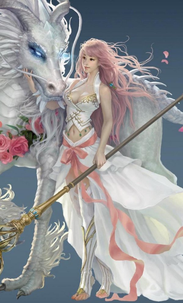 Дракон и девушка