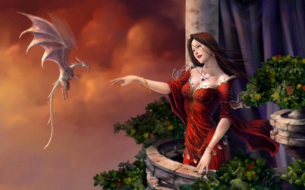 Дракон и девушка