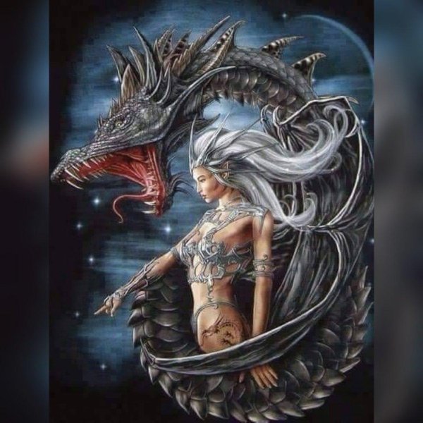 Дракон и девушка