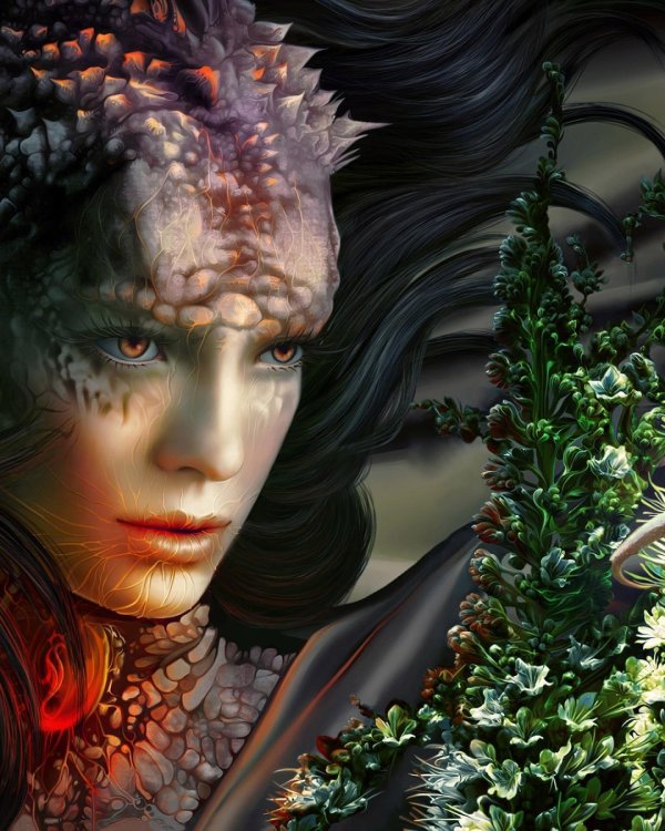 Дракон и девушка