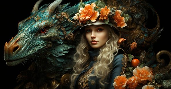 Дракон и девушка