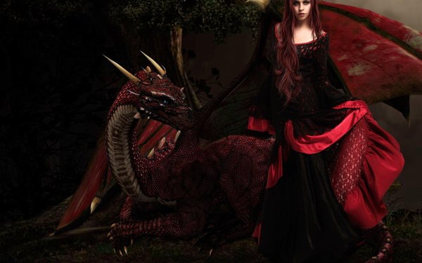 Дракон и девушка